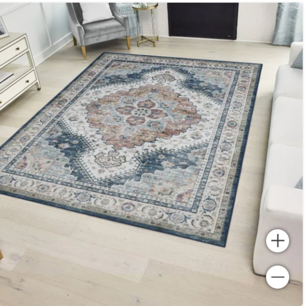 NEW! Wyatt & Ash Washable Indoor Area Rug, Geraldine 5'3" x 7'5"